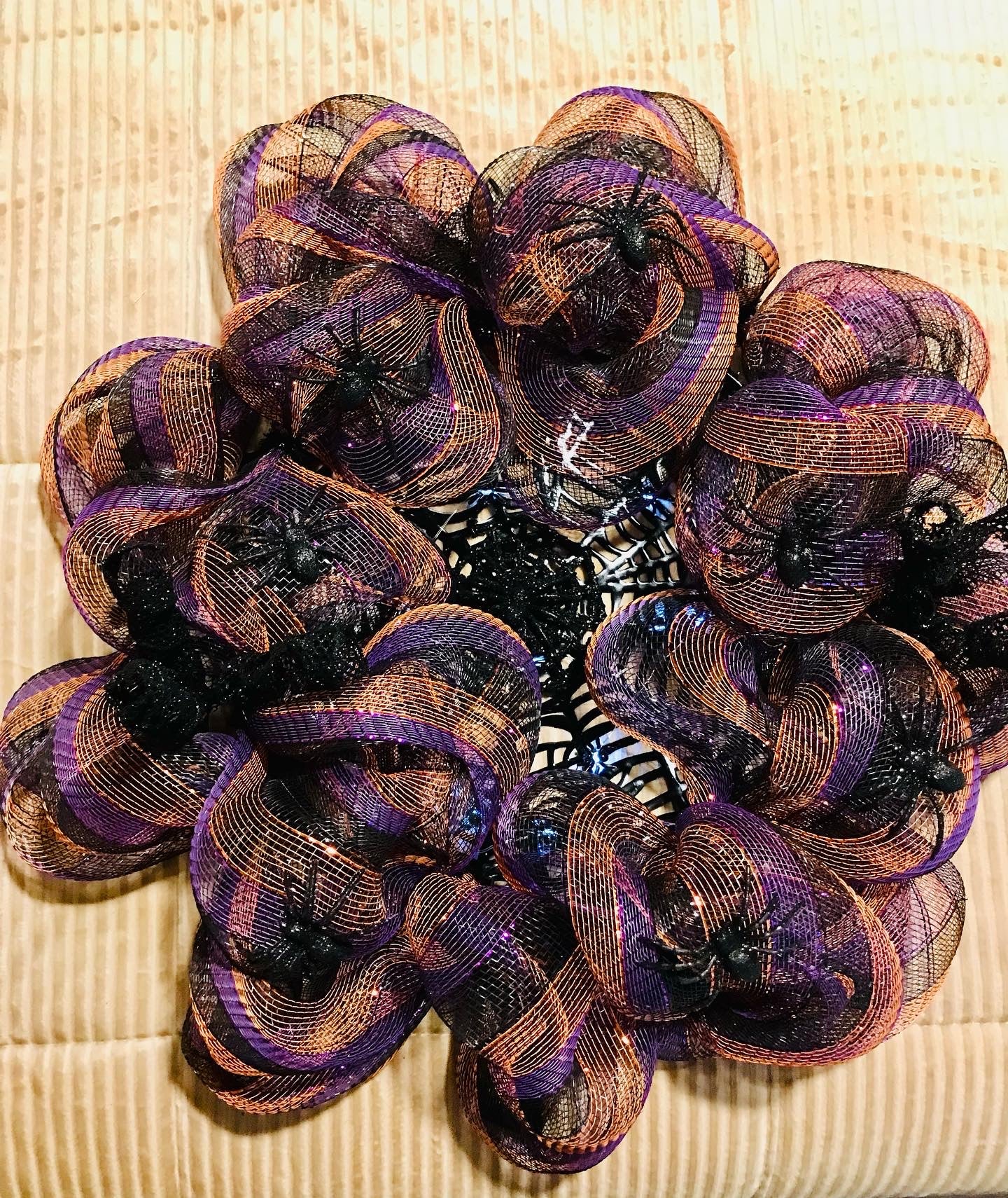 Halloween Wreath - Spiders